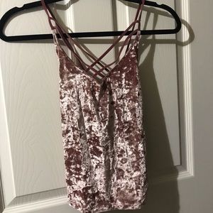 velvet crop top